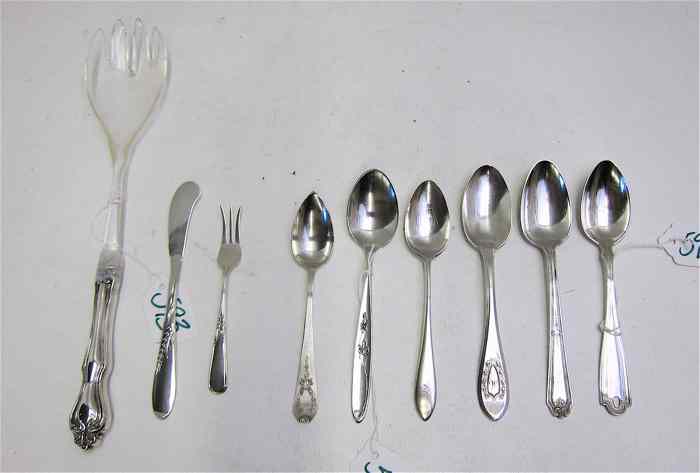 Appraisal: NINE PIECES ASSORTED AMERICAN STERLING FLATWARE various patterns and makers