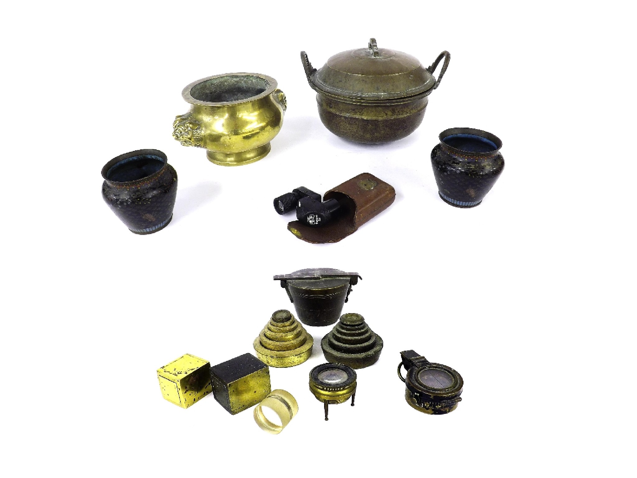 Appraisal: Mixed lot of interesting metalware to include Oriental items pair