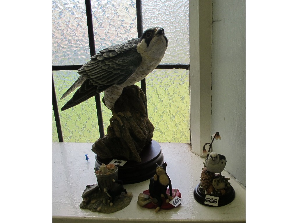 Appraisal: Sherrat and Simpson Peregrine Falcon two Border Fine Arts figures