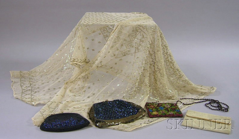 Appraisal: Four Vintage Beaded and Mesh Purses including Whiting Davis and