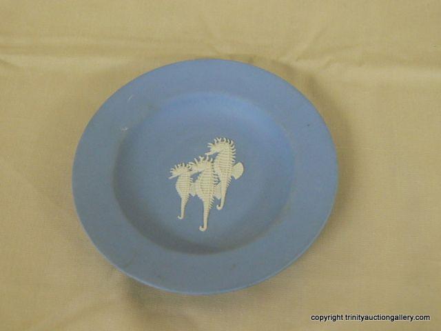 Appraisal: Wedgwood Blue Seahorses Round Pin Tray - mark embossed on