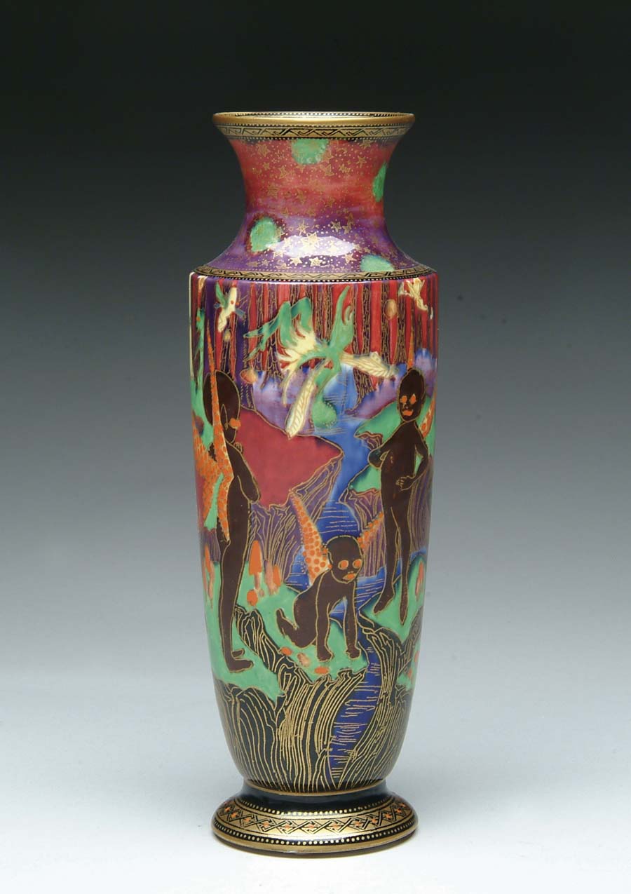 Appraisal: WEDGWOOD FAIRYLAND LUSTRE VASE Spectacular Fairyland Lustre Goblin vase is