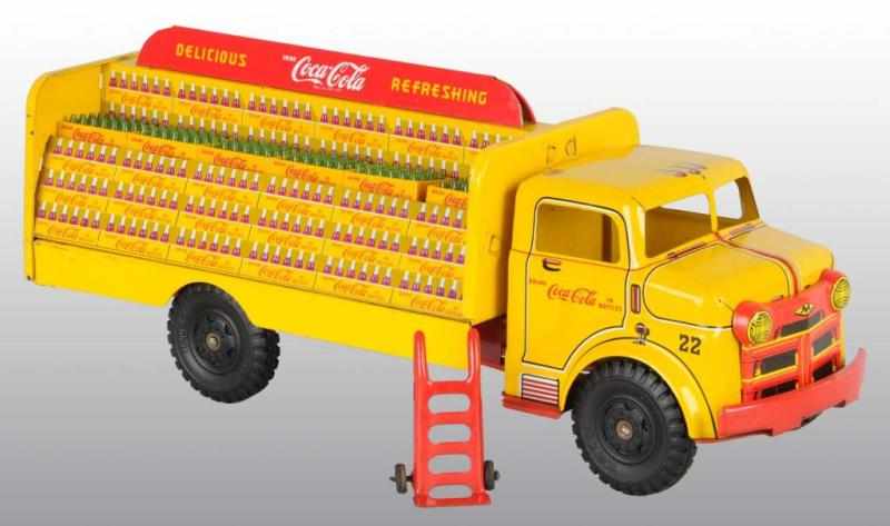 Appraisal: Pressed Steel Lumar Coca-Cola Truck Toy Description American Includes original