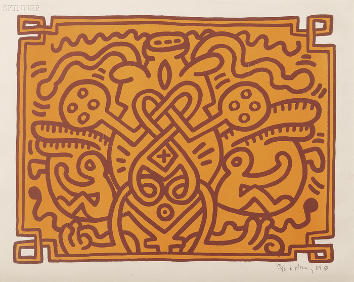 Appraisal: Keith Haring American - Chocolate Buddha edition of plus proofs