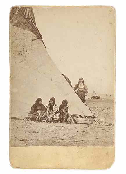 Appraisal: Will Soule Cabinet Photograph of Arapaho Camp Albumen print on