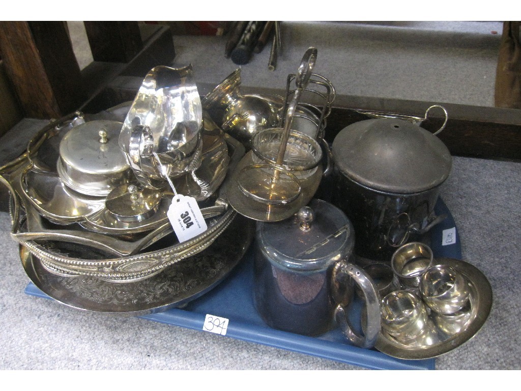 Appraisal: Tray lot of EP - sauceboat dishes etc