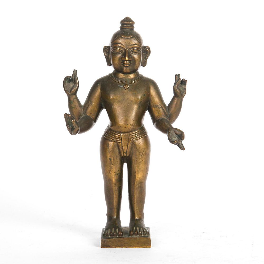 Appraisal: SOLID BRONZE INDIAN AVALOKITESHVARA SHRINE BUDDHA c th th century