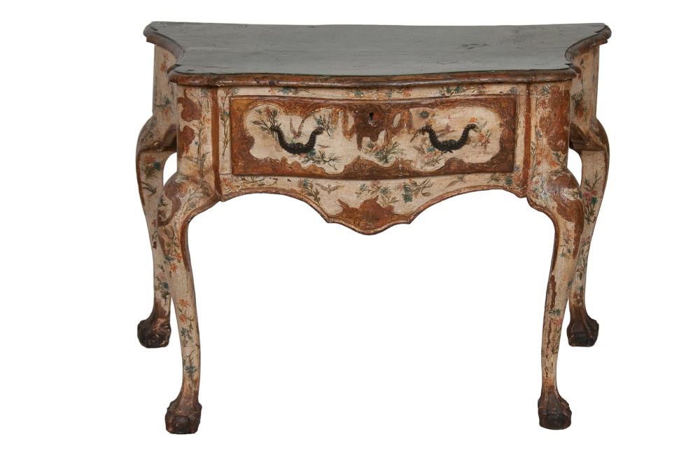 Appraisal: VENETIAN PAINTED CONSOLE inches wide inches deep inches high Condition