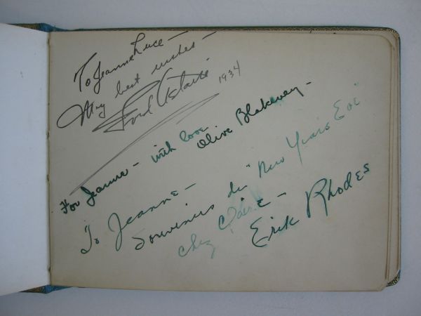 Appraisal: ALBUM Small personal autograph album kept by a relative of