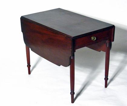 Appraisal: Late Federal mahogany pembroke table philadelphia circa The rectangular top