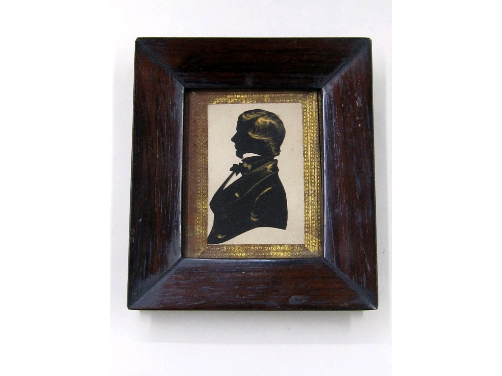 Appraisal: Silhouette portrait miniature in rosewood frame