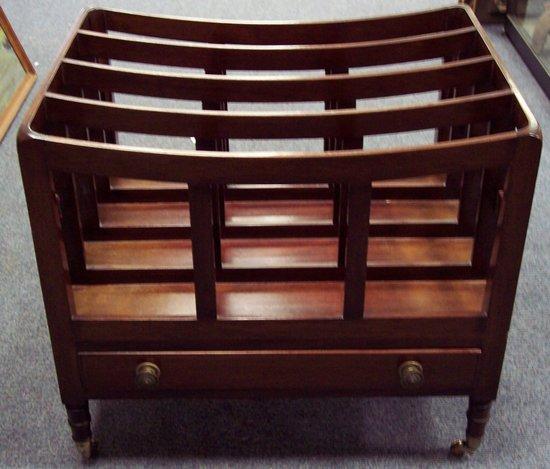 Appraisal: A th Century style mahogany music Canterbury fitted a single