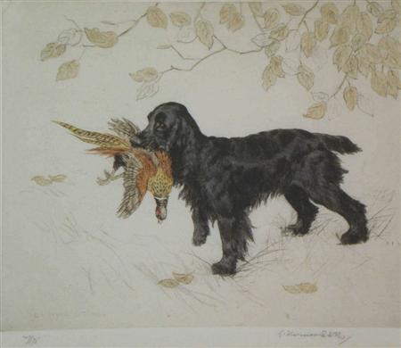 Appraisal: GEORGE VERNON STOKES R B A BRITISH - SPANIEL WITH