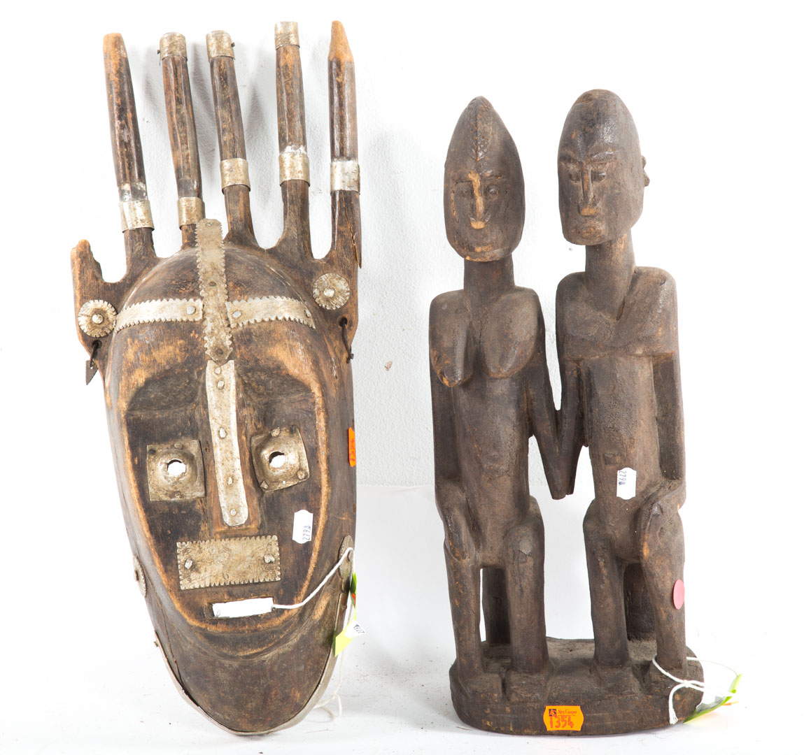 Appraisal: African N'tomo mask Mali Dogon tribe group N'tomo mask -