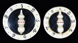 Appraisal: Pair of Ivory Whist Markers with Ivory Pointers Circa Excellent