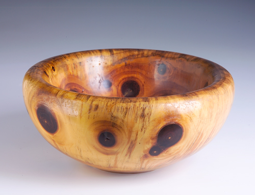 Appraisal: ED MOULTHROP Fine hemispherical turned wood bowl of White pine