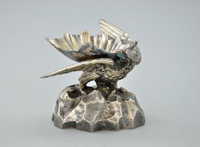 Appraisal: A Silver Plate Figural of an Eagle on a Rocky