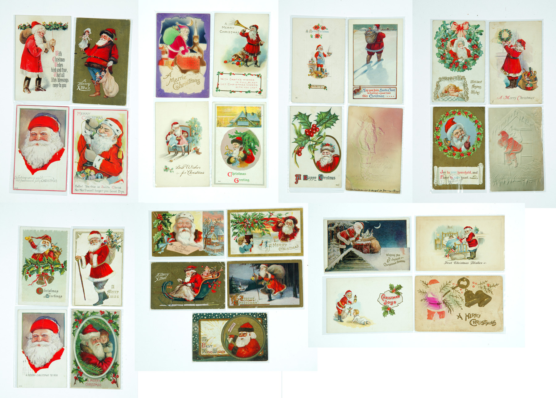 Appraisal: COLLECTION OF CHRISTMAS POSTCARDS American st quarter- th century Twenty-nine