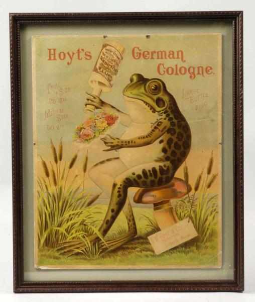 Appraisal: Framed Cardboard Hoyt's German Cologne Sign Description Circa s Great