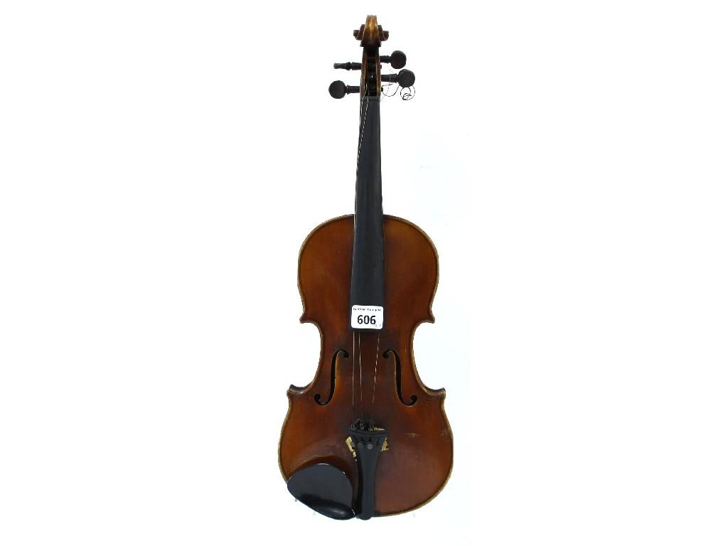 Appraisal: Early th century French half size Stradivari copy violin cm