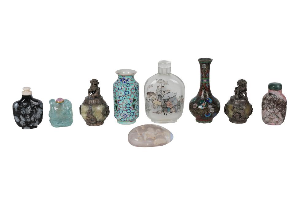 Appraisal: COLLECTION OF CHINESE AND JAPANESE MINIATUREScomprising two scroll weights five