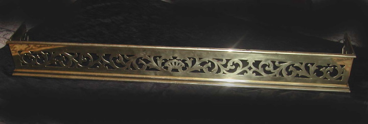 Appraisal: Attractive English Pierced Brass Low Fireplace Fender second quarter th