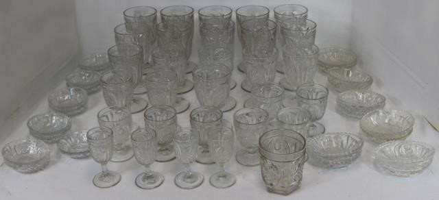 Appraisal: PCS OF NEW ENGLAND PINEAPPLE PATTERN GLASSTO INCLUDE TEN GOBLETS