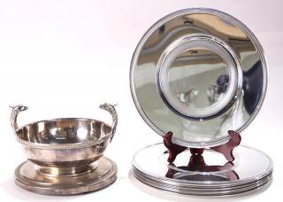 Appraisal: lot of Christofle silver plate table accessories in the Malmaison