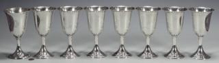 Appraisal: Sterling Silver Goblets Set of seven Alvin sterling silver water