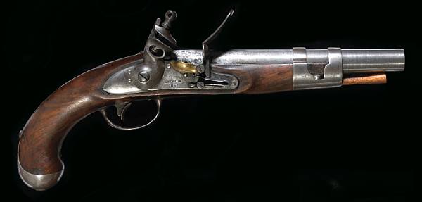 Appraisal: A U S Navy Model flintlock pistol by Simeon North