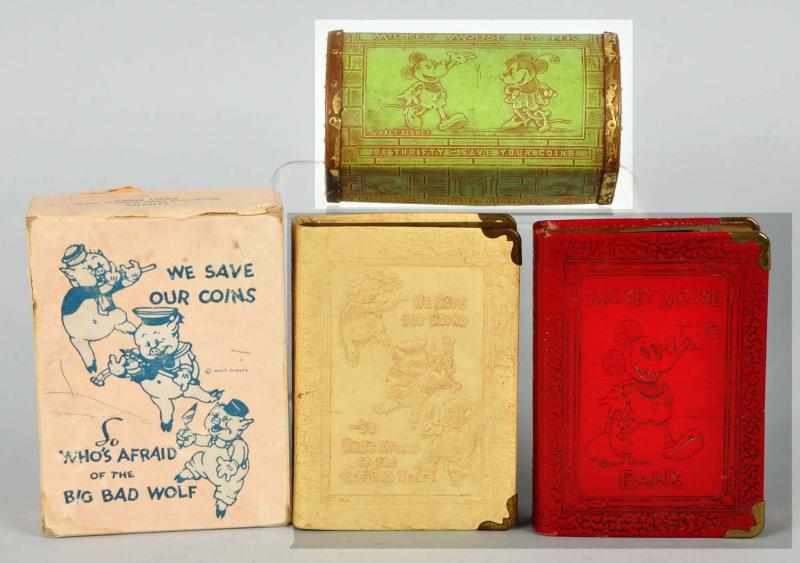 Appraisal: Lot of Walt Disney Still Banks Description Includes one Mickey