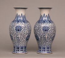 Appraisal: Pair of Japanese Studio Vases th Century Pretty set of