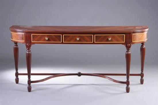 Appraisal: SPANISH NEOCLASSICAL STYLE MAHOGANY SIDEBOARD th century Galicia Spain Breakfronted