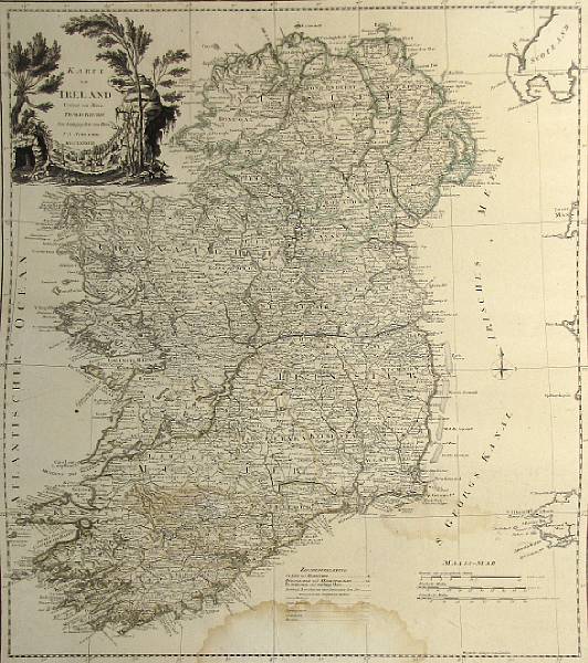 Appraisal: MAP - IRELAND Schraembl F A Karte von Ireland with