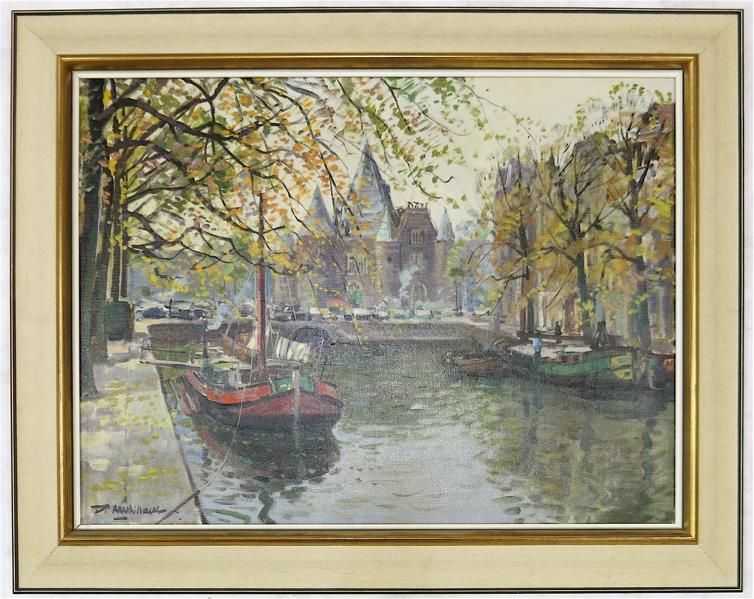 Appraisal: DANIEL MUEHLHAUS OIL ON CANVAS Netherlands - Amsterdam Waag in