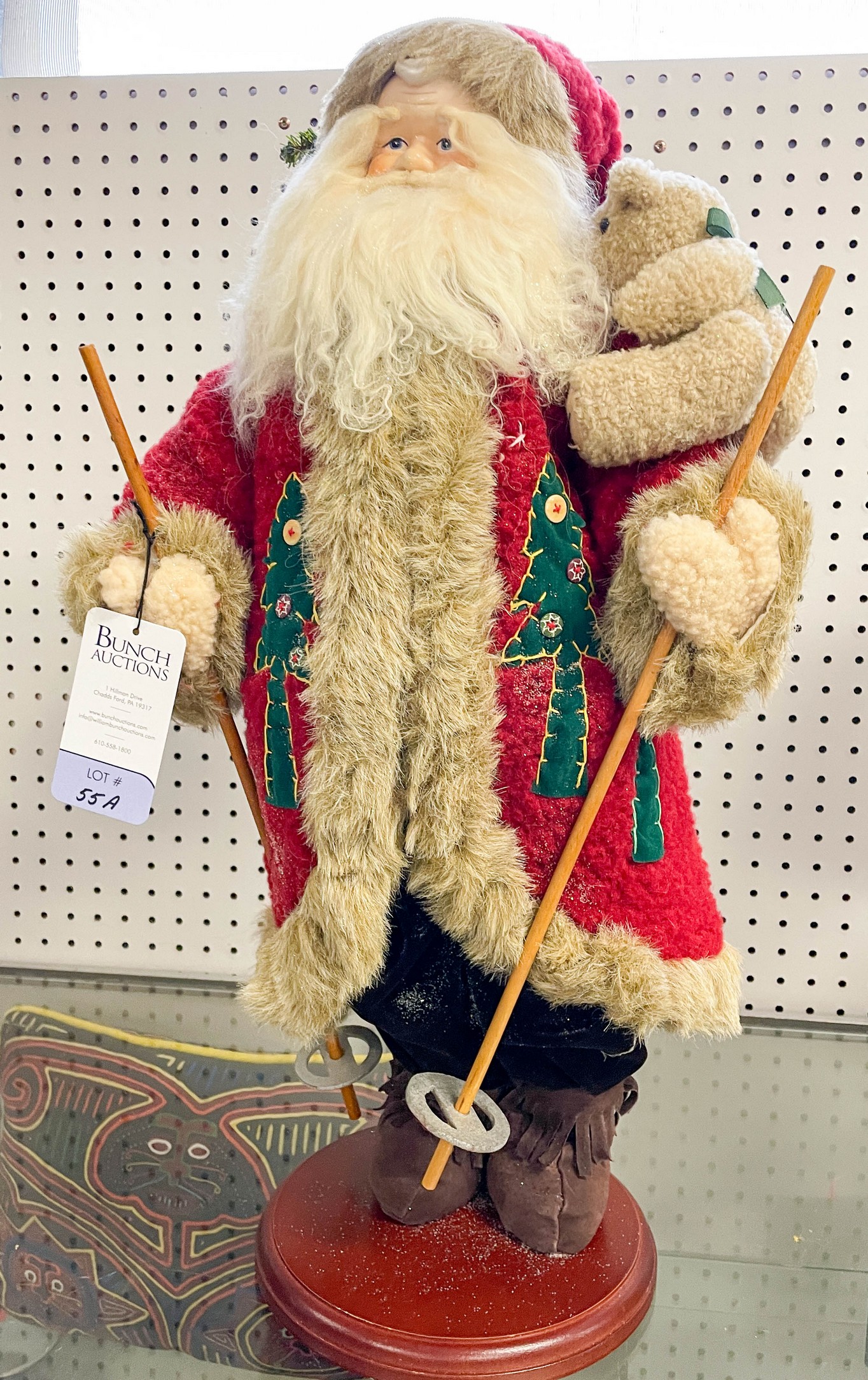 Appraisal: Large skiing Santa Claus Father Christmas figure h