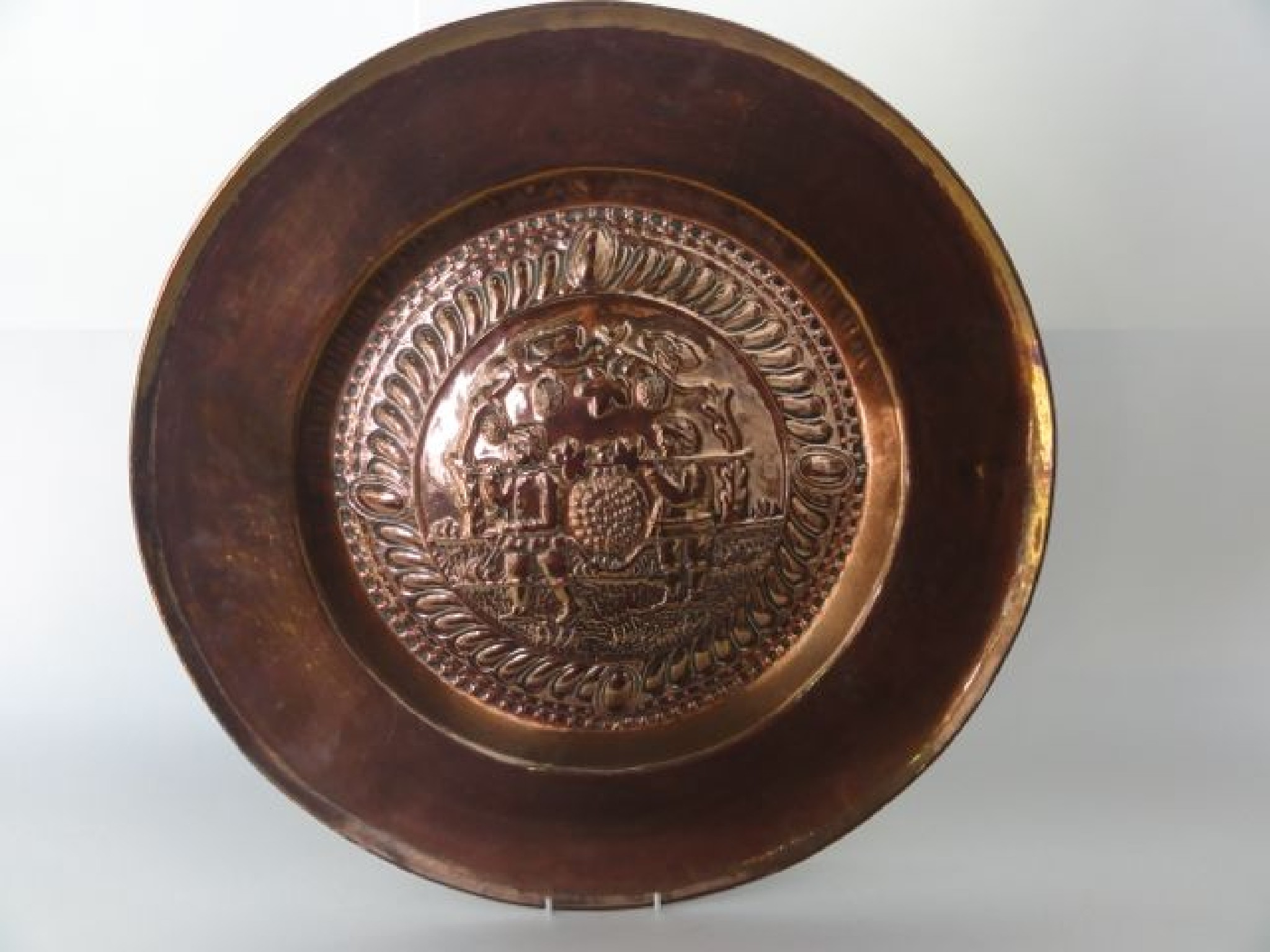 Appraisal: A th century copper charger in the Old English style