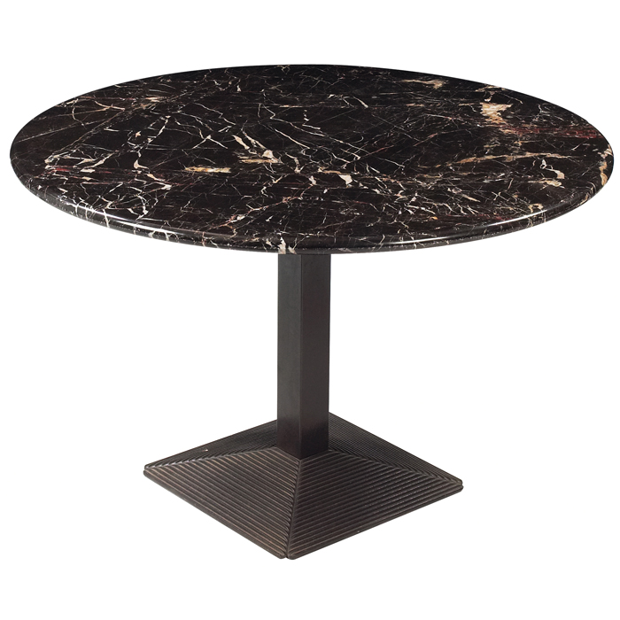 Appraisal: BandB Italia dining table Italy round black and white marble