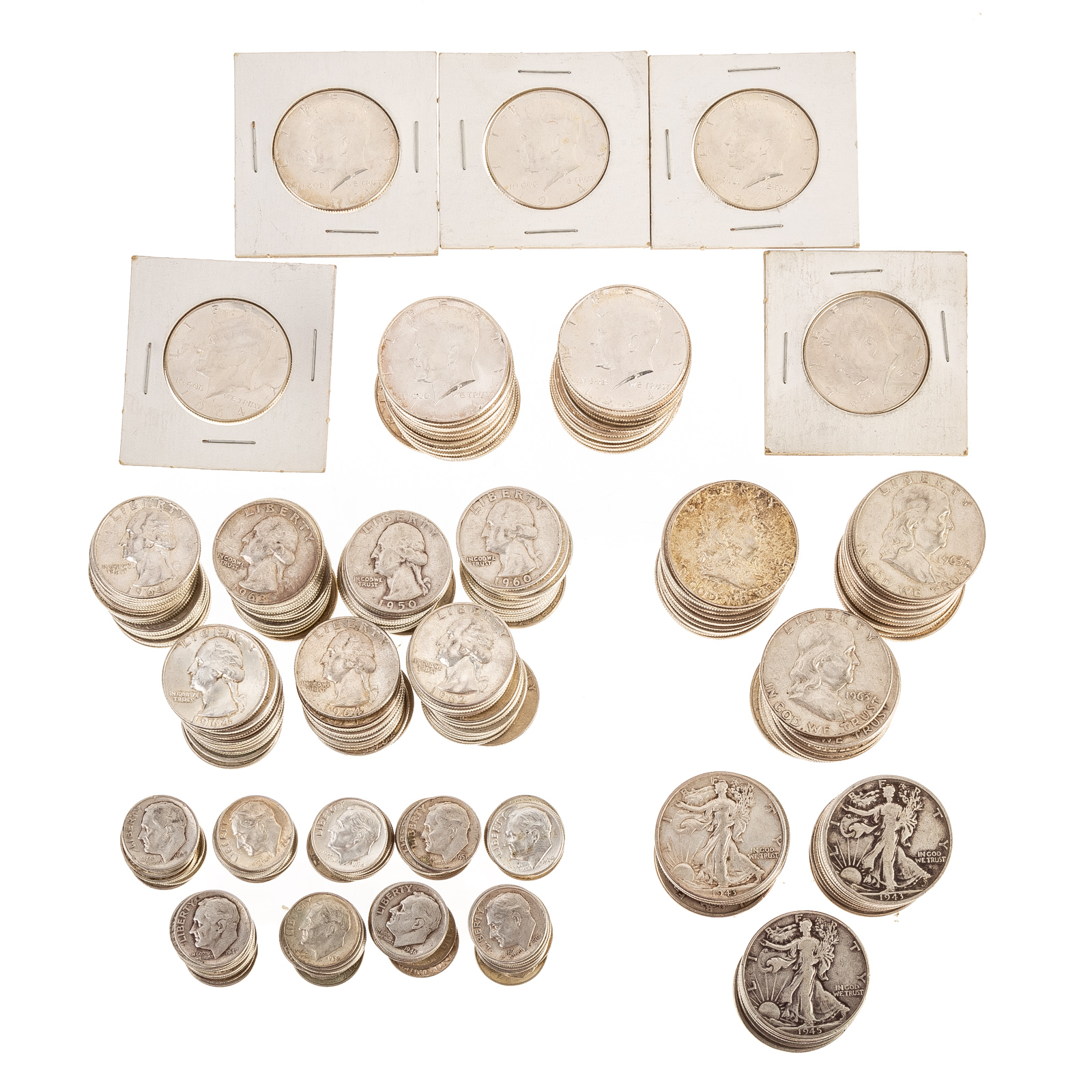 Appraisal: FAMILY US SILVER COIN COLLECTION - FACE Roosevelt Silver Dimes