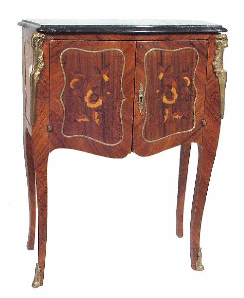 Appraisal: A pair of Louis XV style two door nightstands with