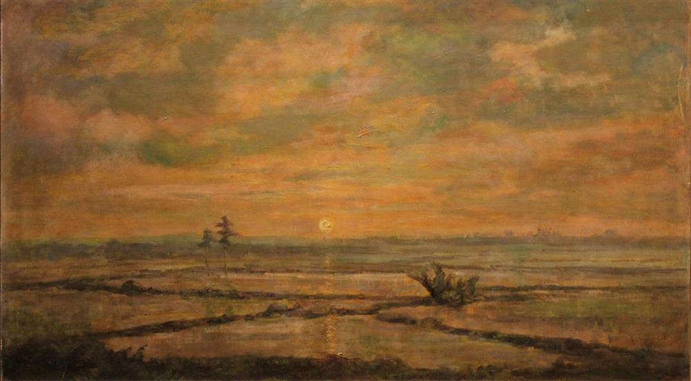 Appraisal: ERNEST DEZENTJE DUTCH - INDONESIAN LANDSCAPE Oil on canvas x