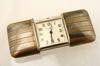 Appraisal: TRAVEL CLOCK - Art Deco sterling and gold travel clock