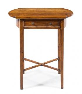 Appraisal: A Continental Walnut Side Table Height x width x depth