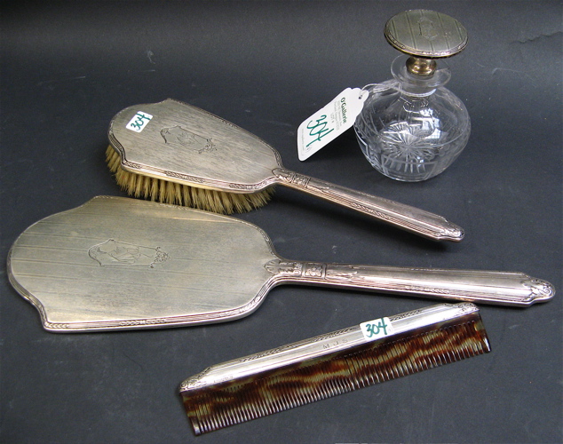 Appraisal: GORHAM STERLING SILVER DRESSER SET pieces including a hand mirror