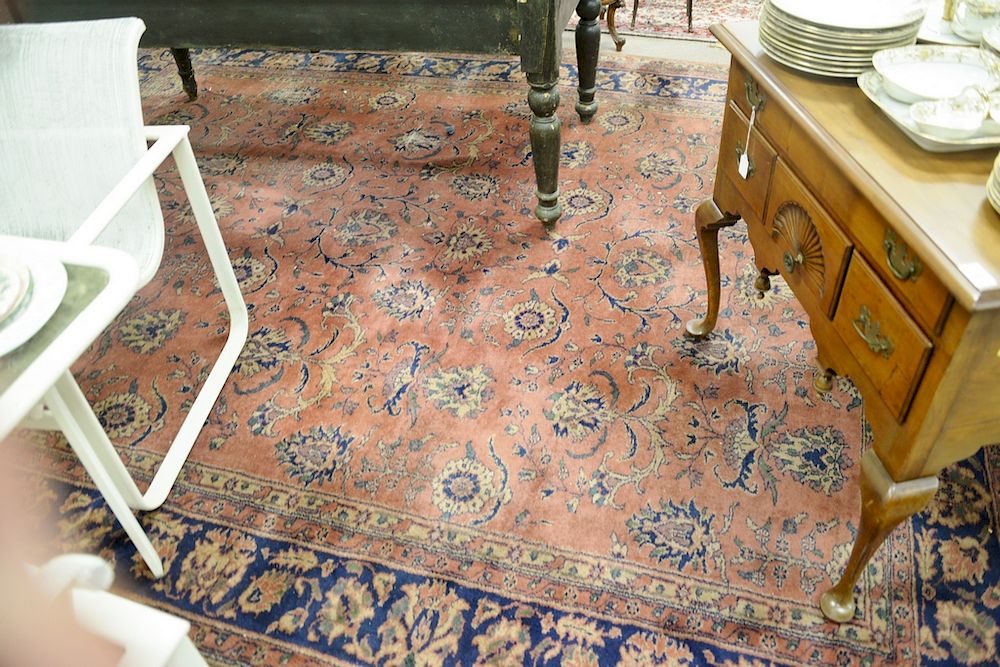 Appraisal: Turkish Oriental carpet worn spot ' x ' Turkish Oriental