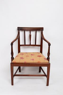 Appraisal: A Regency mahogany open armchair