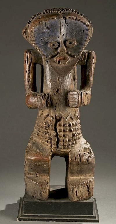 Appraisal: Mambila standing figure th cen A standing figure with blue