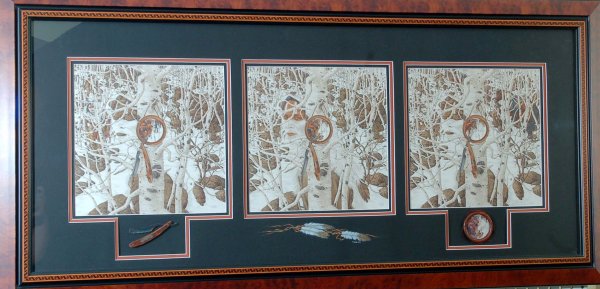 Appraisal: Bev Doolittle American - Limited Edition triptych with custom artifacts