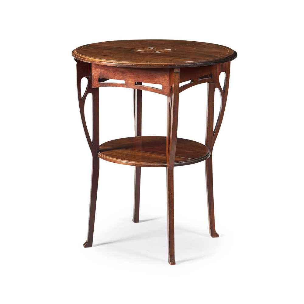 Appraisal: MANNER OF LIBERTY CO LONDON OCCASIONAL TABLE CIRCA mahogany inlaid