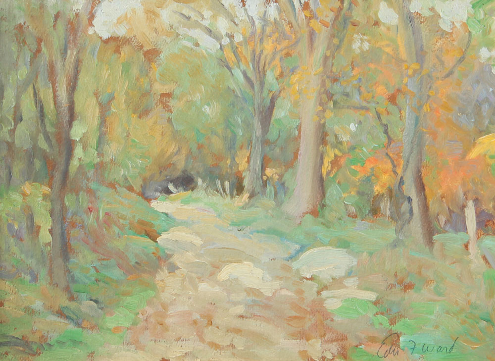 Appraisal: WARD Edmund Franklin American - Forest Trail Oil Board sight